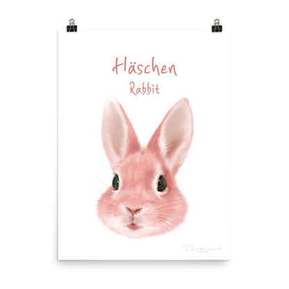 Häschen - Tier Poster für Kinder dear.bon.vivant 30x41 cm artlia