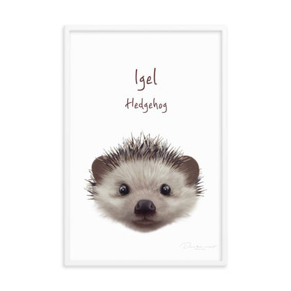 Igel - Tier Poster für Kinder dear.bon.vivant artlia