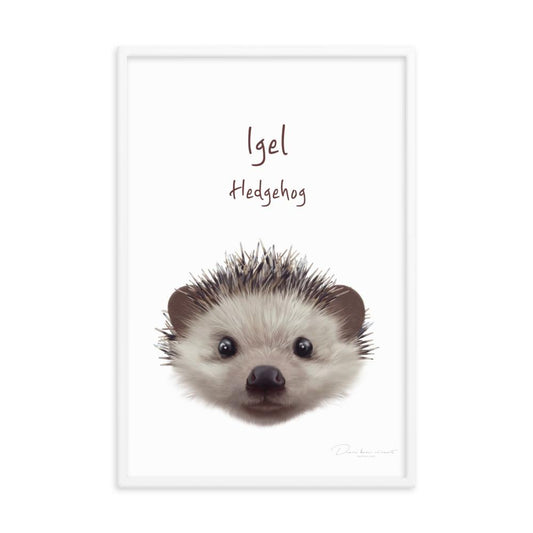 Igel - Tier Poster für Kinder dear.bon.vivant artlia